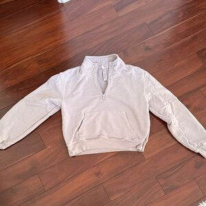 Skims cropped half zip up size small